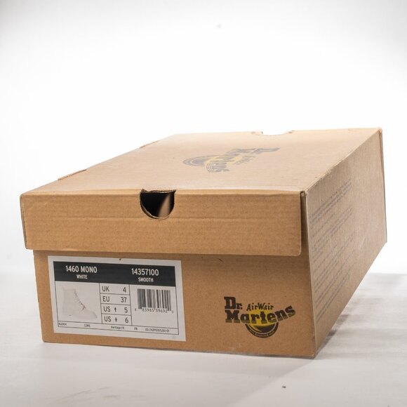 Dr Martens 14357 Mono All White Smooth Leather Boots Combat Women's sz 6 - Picture 9 of 9